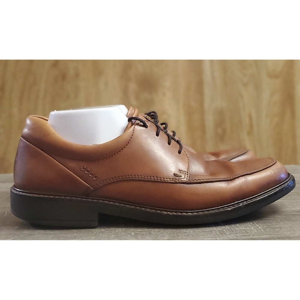 Ecco Holton Apron Leather Dress Shoes Men's EU 43 US 9-9.5 Brown